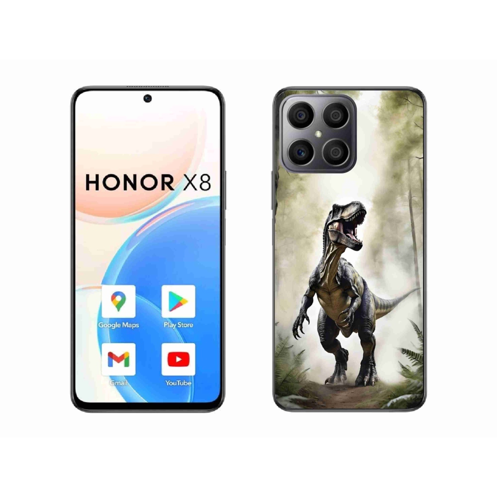 Gél borítás mmCase a Honor X8-hoz - dühös T-Rex