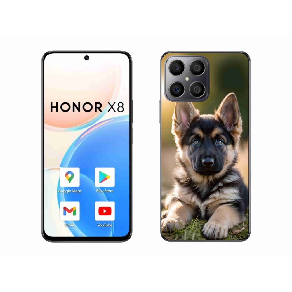 Gél borítás mmCase a Honor X8-hoz - Német juhászkutya a természetben