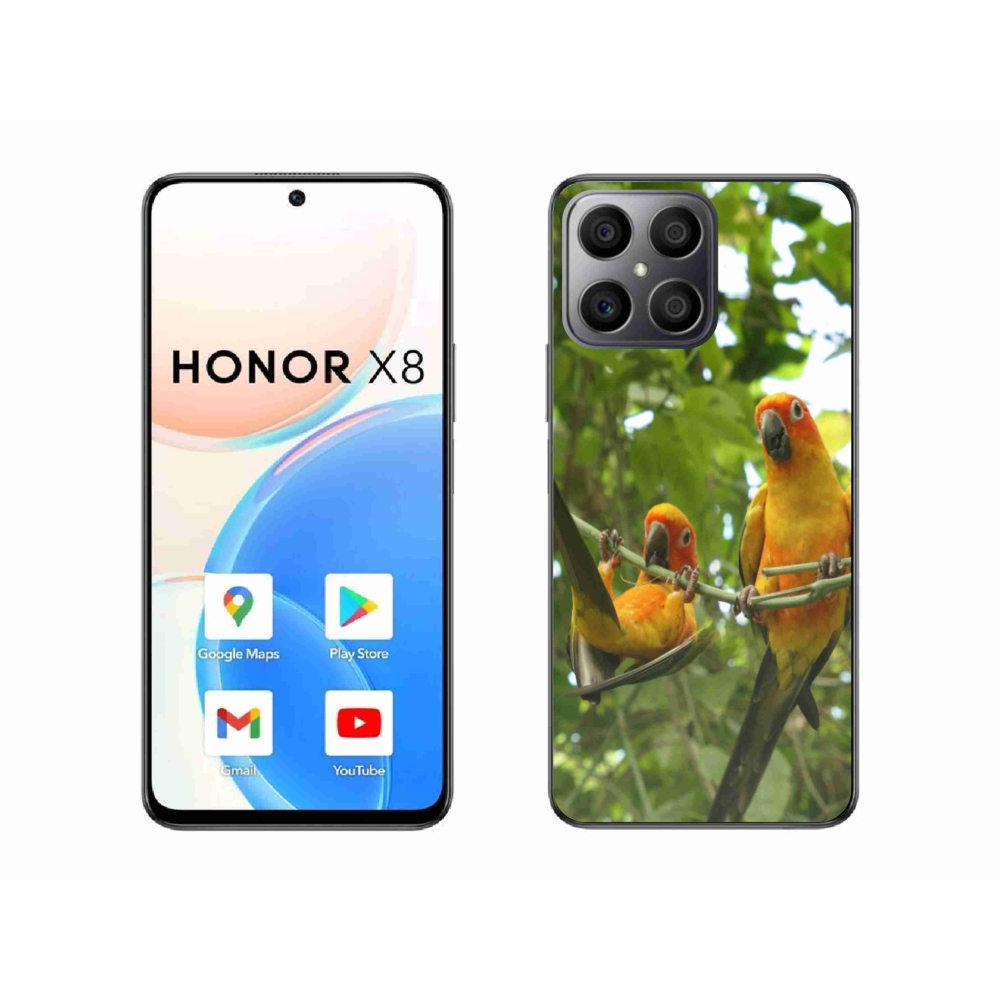 Gél borítás mmCase a Honor X8-hoz - papagájok aratingy