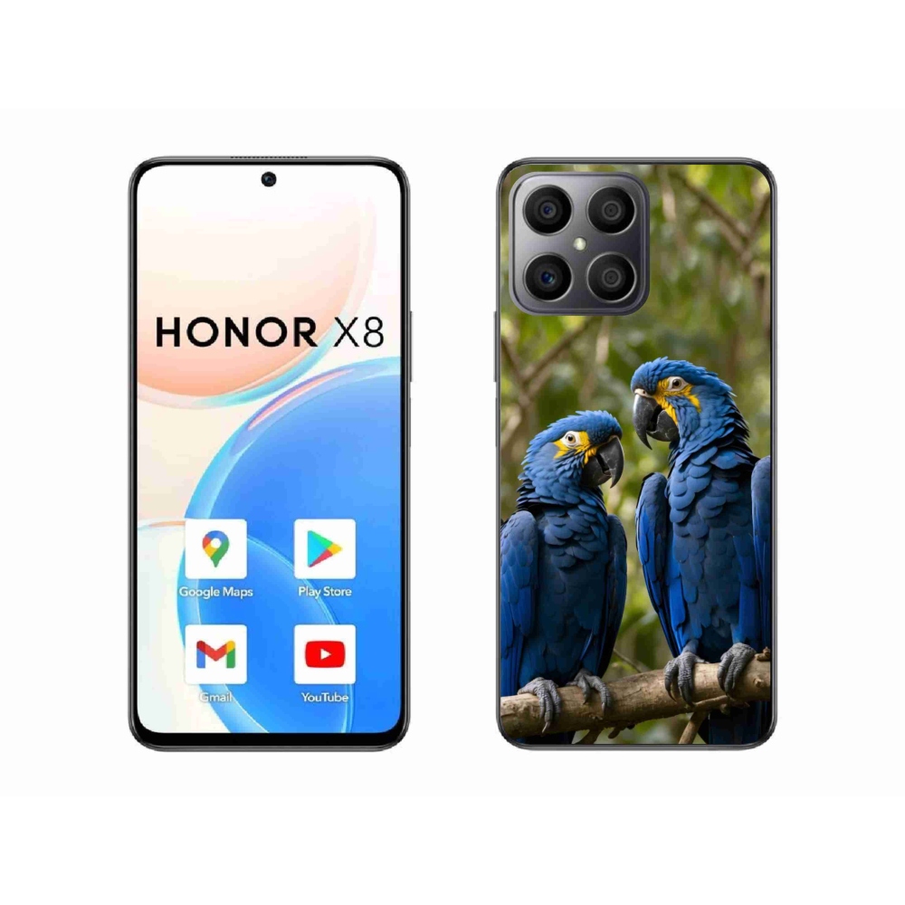 Zselés borítás mmCase a Honor X8-hoz - papagáj duo