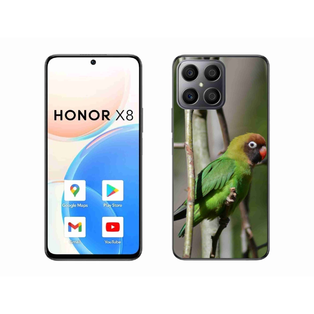 Zselés borítás mmCase a Honor X8-hoz - papagáj agapornis