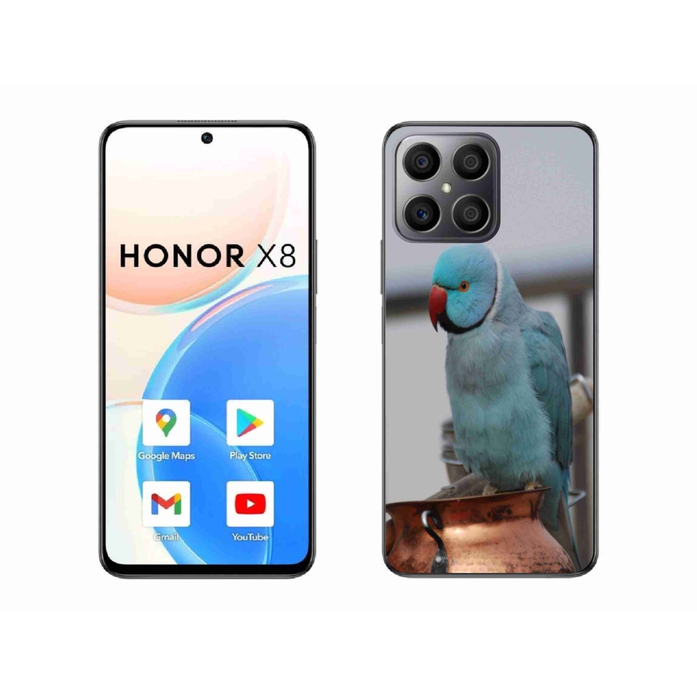 Zselés borítás mmCase a Honor X8-hoz - papagáj alexander kék