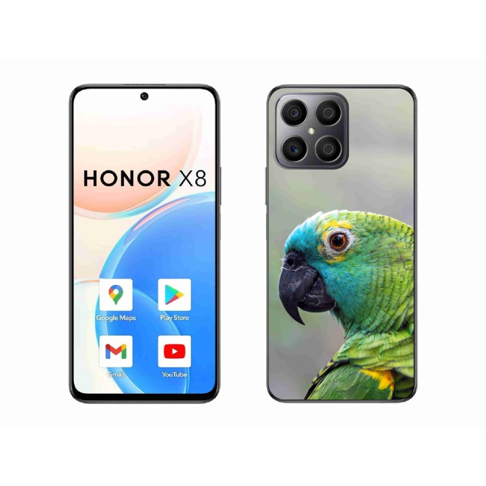 Zselés borítás mmCase a Honor X8-hoz - papagáj amazon