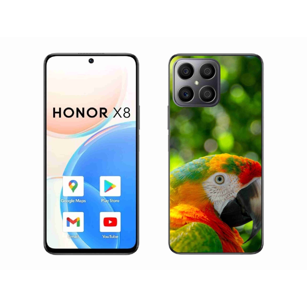 Zselés borítás mmCase a Honor X8-hoz - papagáj ara 3