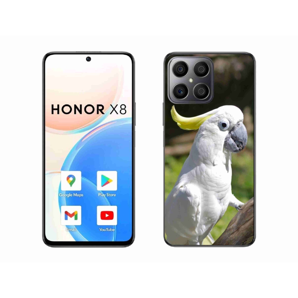 Gél borítás mmCase a Honor X8-hoz - papagáj kakadu 2