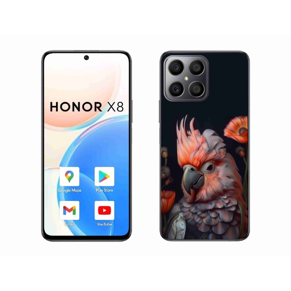 Gél borító mmCase a Honor X8-hoz - papagáj kakadu színekben