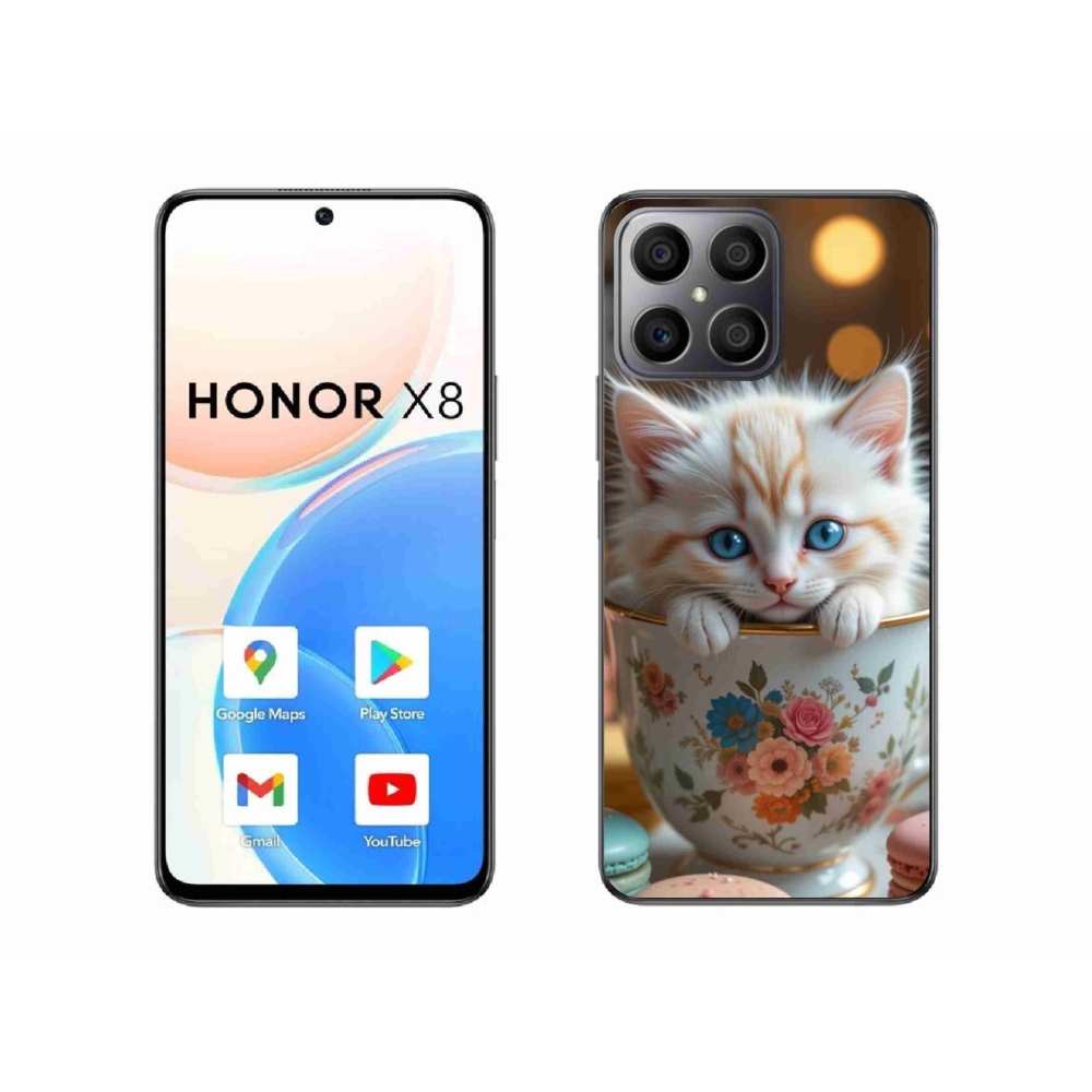 Gél borító mmCase a Honor X8-hoz - aranyos cica 6