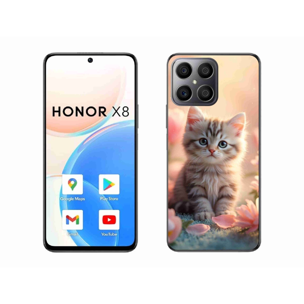 Gél borítás mmCase a Honor X8-hoz - aranyos cica 8