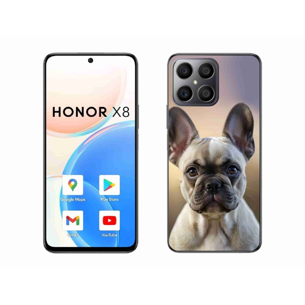 Gél borítás mmCase a Honor X8-hoz - aranyos francia bulldog