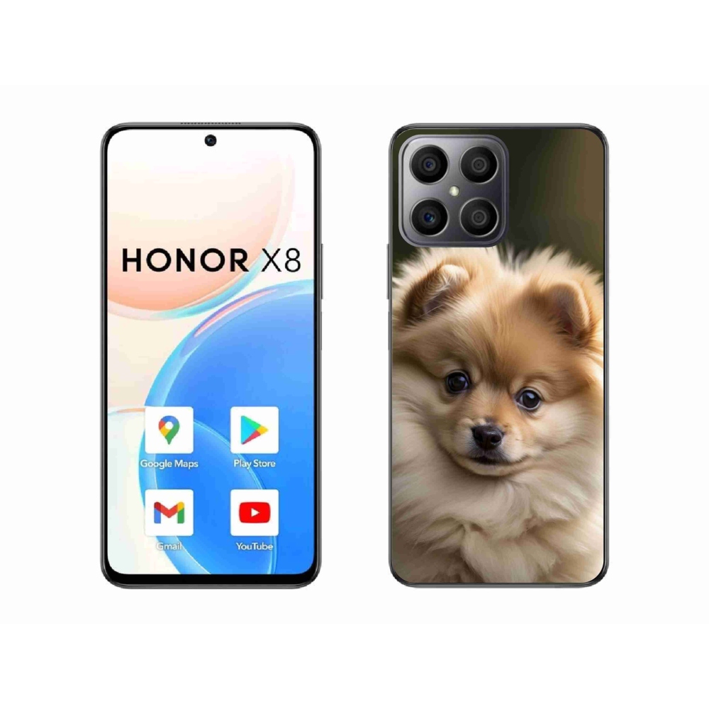 Gél borító mmCase a Honor X8-hoz - aranyos pomerániai 2