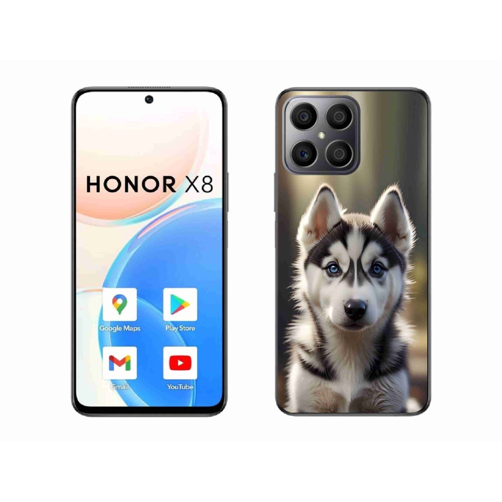 Gél borító mmCase a Honor X8-hoz - aranyos szibériai husky