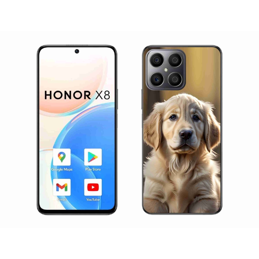 Gél borítás mmCase a Honor X8-hoz - aranyos arany retriever