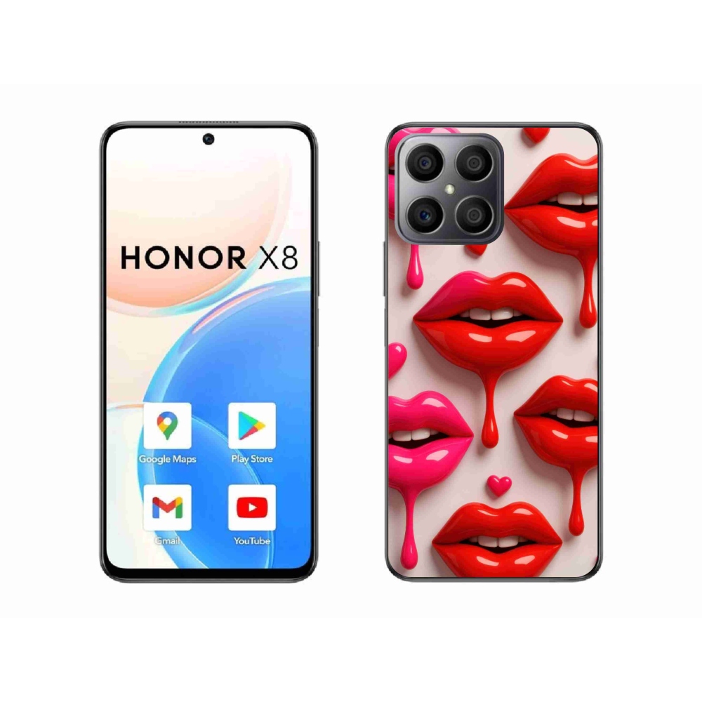 Zselés borítás mmCase a Honor X8-hoz - ajkak 2
