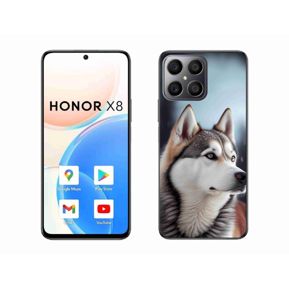 Zselés borítás mmCase a Honor X8-hoz - Szibériai Husky