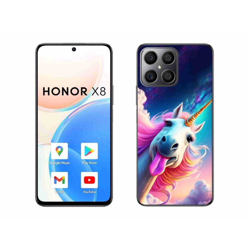 Zselés borítás mmCase a Honor X8-hoz - őrült egyszarvú