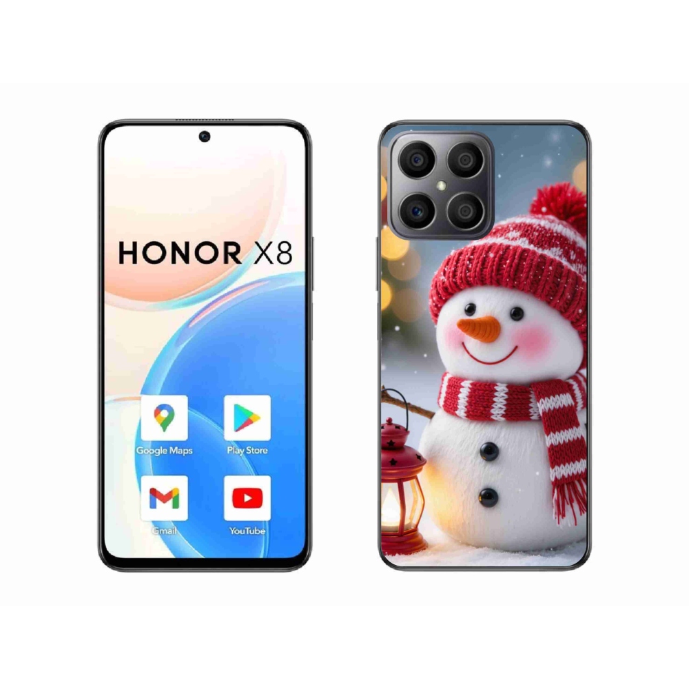 Gél borítás mmCase a Honor X8-hoz - hóember 2