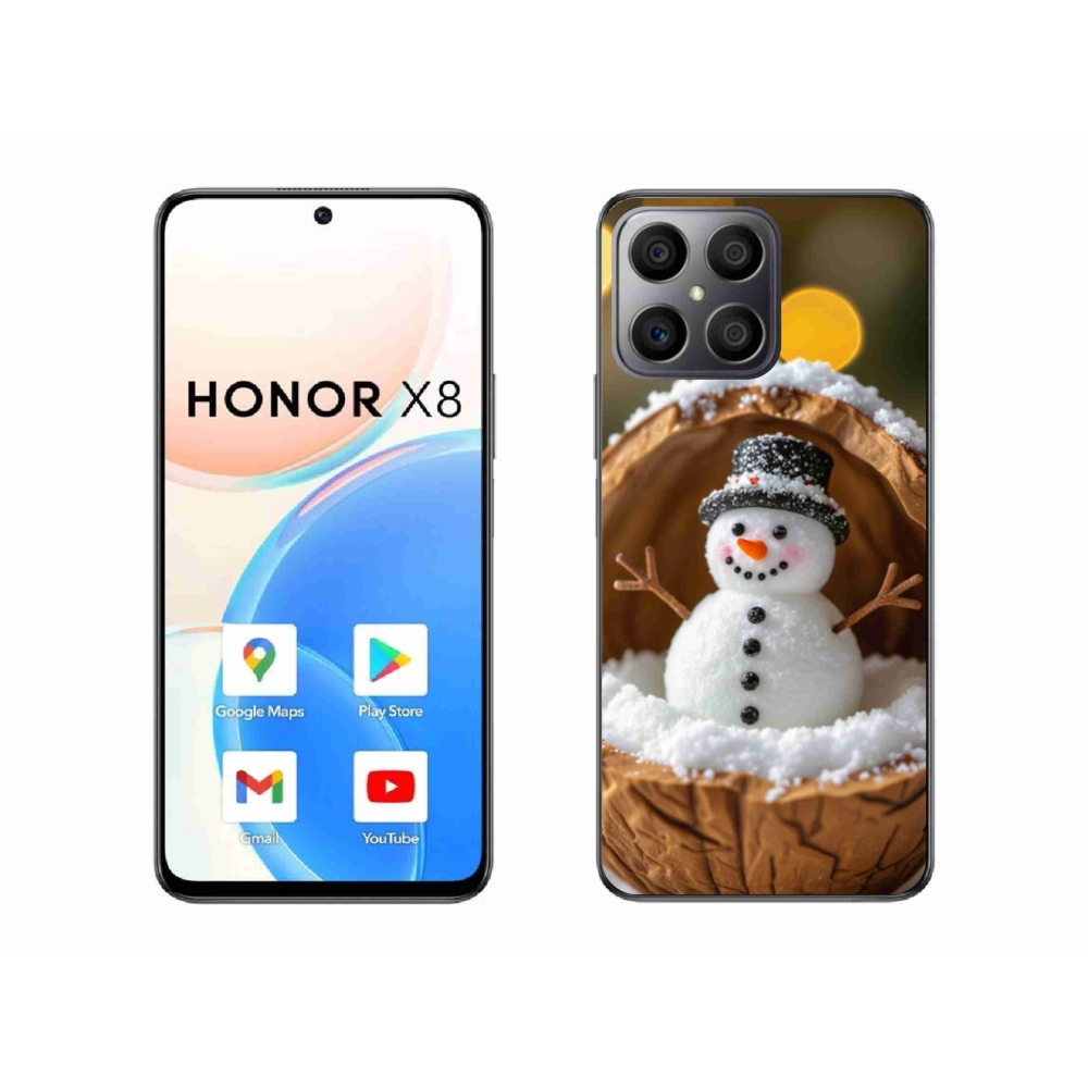 Gél borítás mmCase a Honor X8-hoz - hóember 4