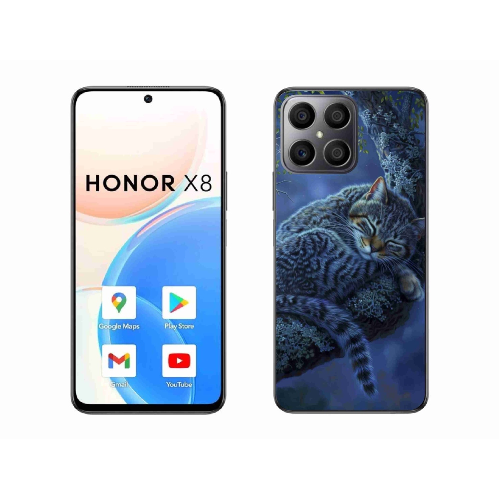 Zselés borítás mmCase a Honor X8-hoz - alvó macska
