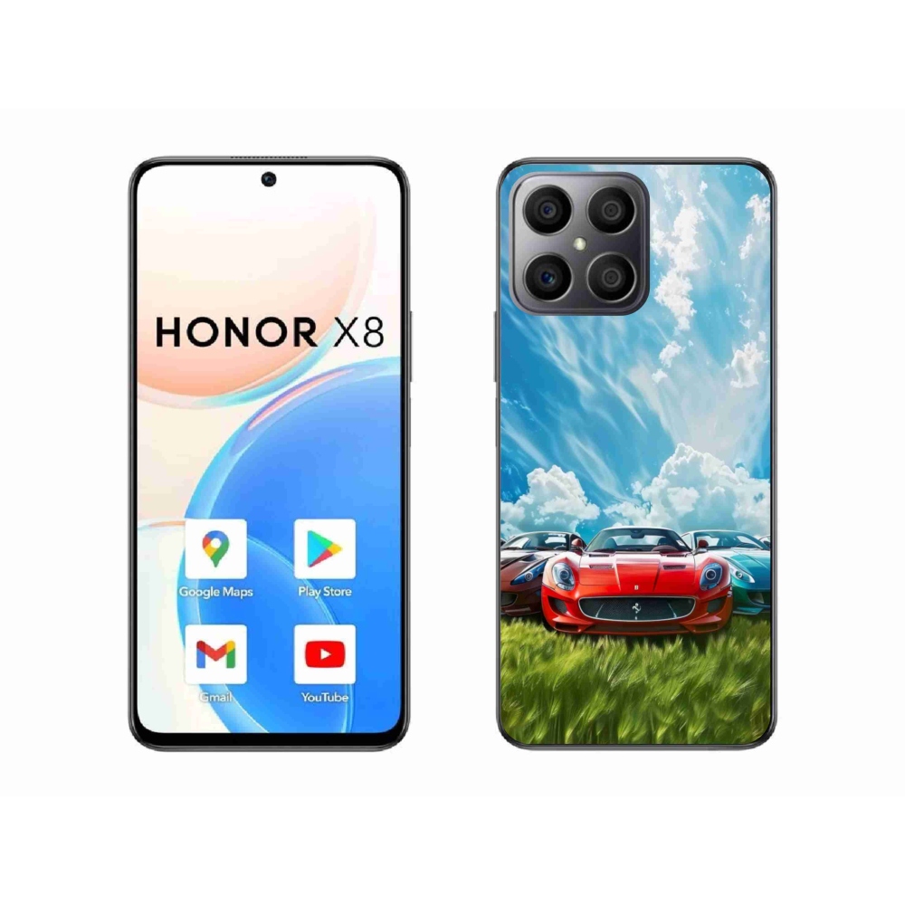Gél borítás mmCase a Honor X8-hoz - sportkocsikhoz