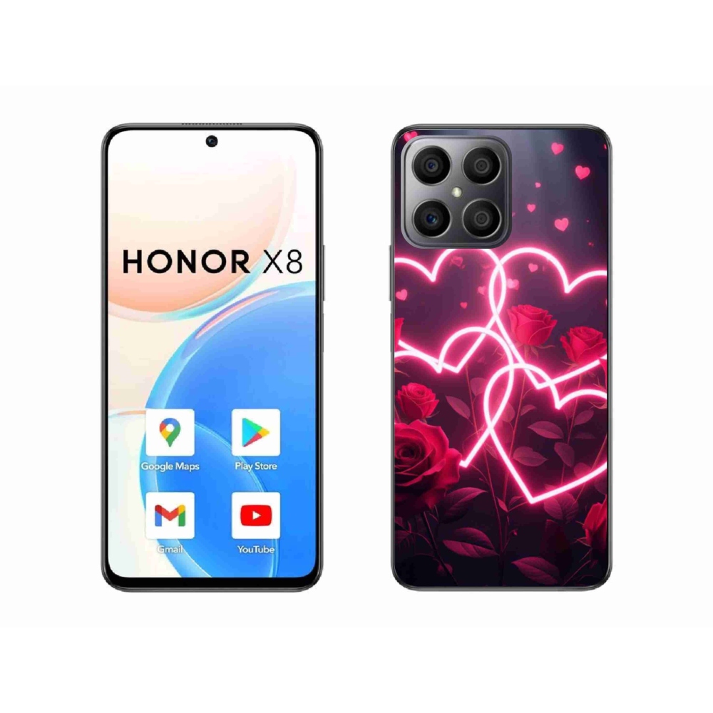 Gél borítás mmCase a Honor X8-hoz - Szerelem szíve