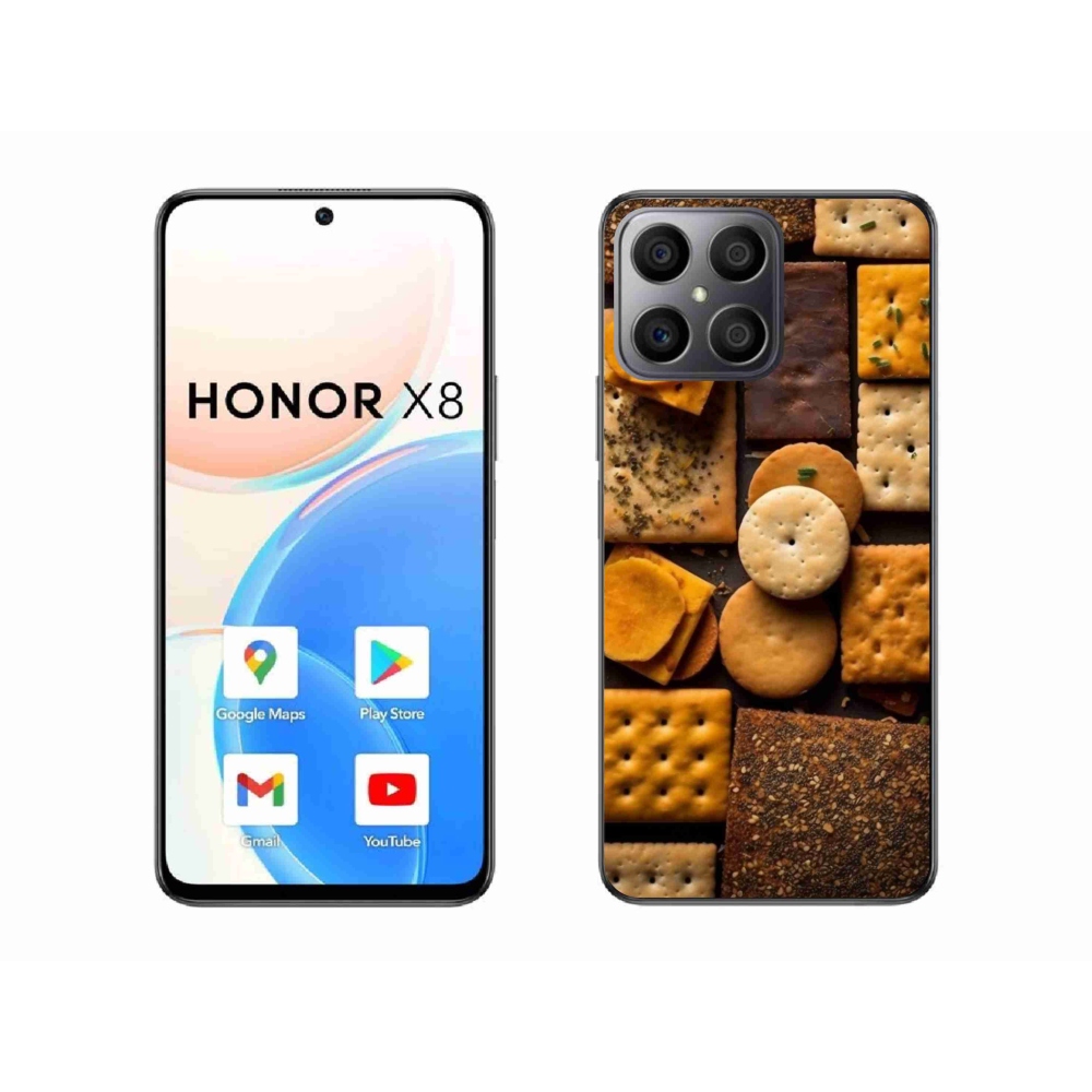 Zselés borítás mmCase a Honor X8-hoz - kekszek