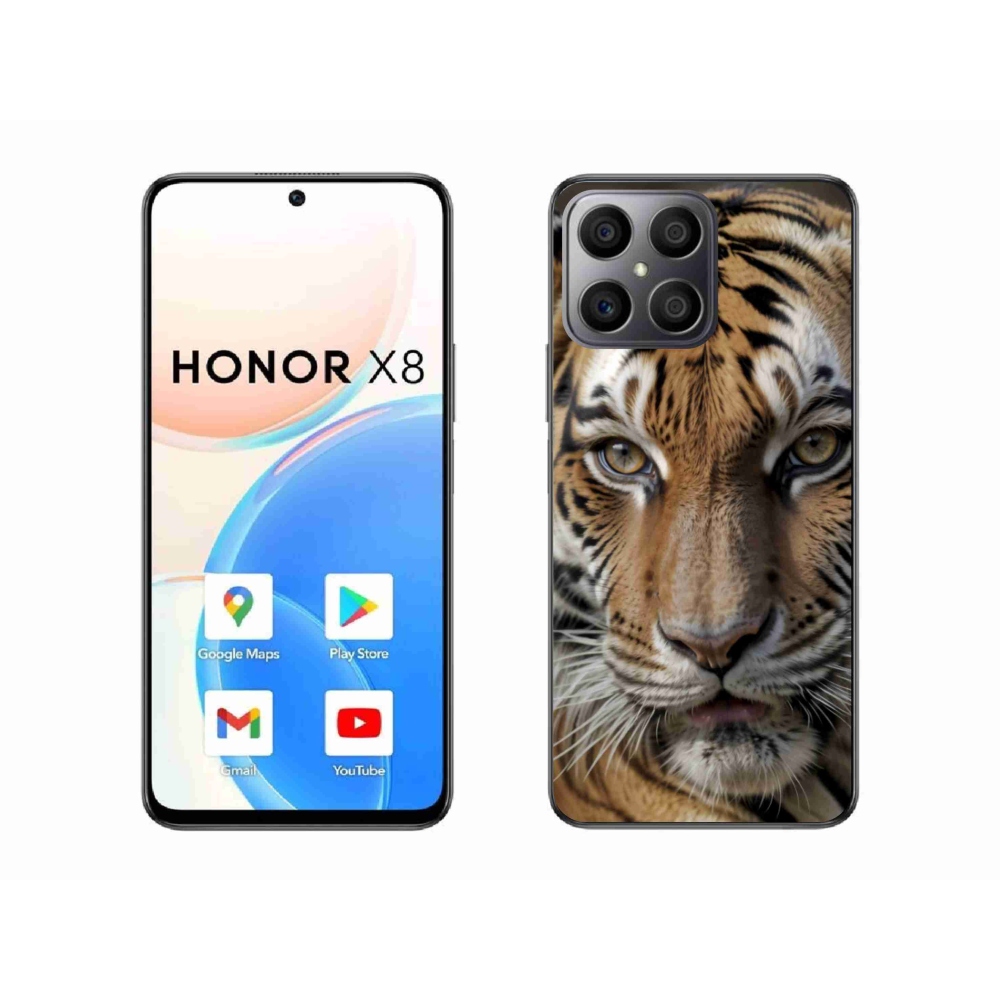 Zselés borítás mmCase a Honor X8-hoz - tigris nézet