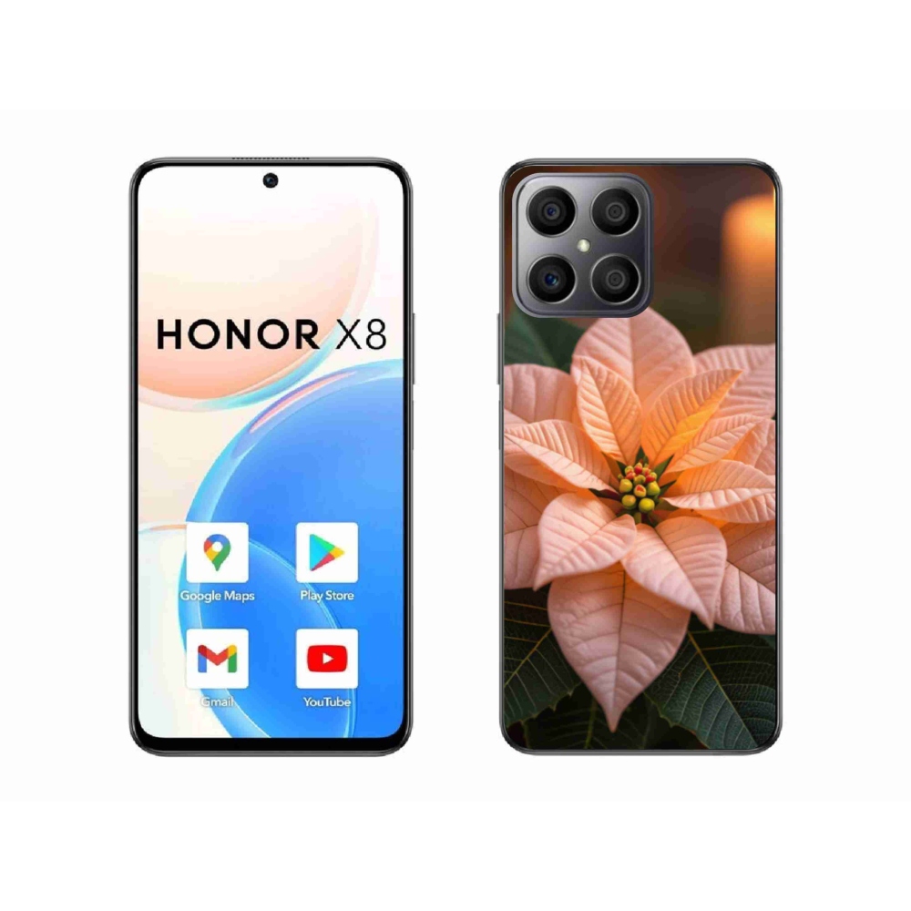 Zselés borítás mmCase a Honor X8-hoz - mikulásvirág