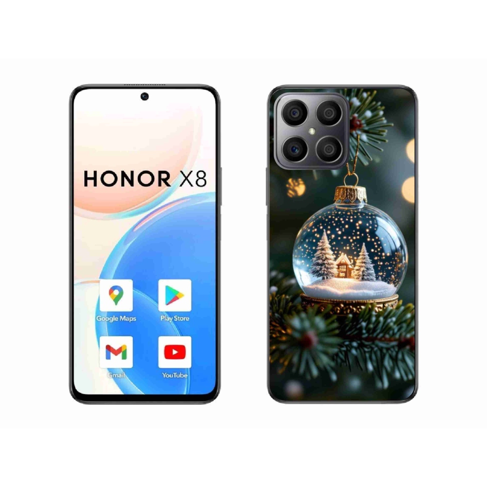 Gél borítás mmCase a Honor X8-hoz - Karácsonyi gömbök 2
