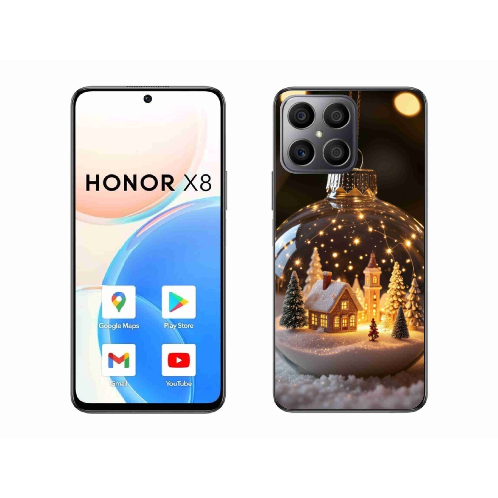 Gél borítás mmCase a Honor X8-hoz - Karácsonyi golyók 3