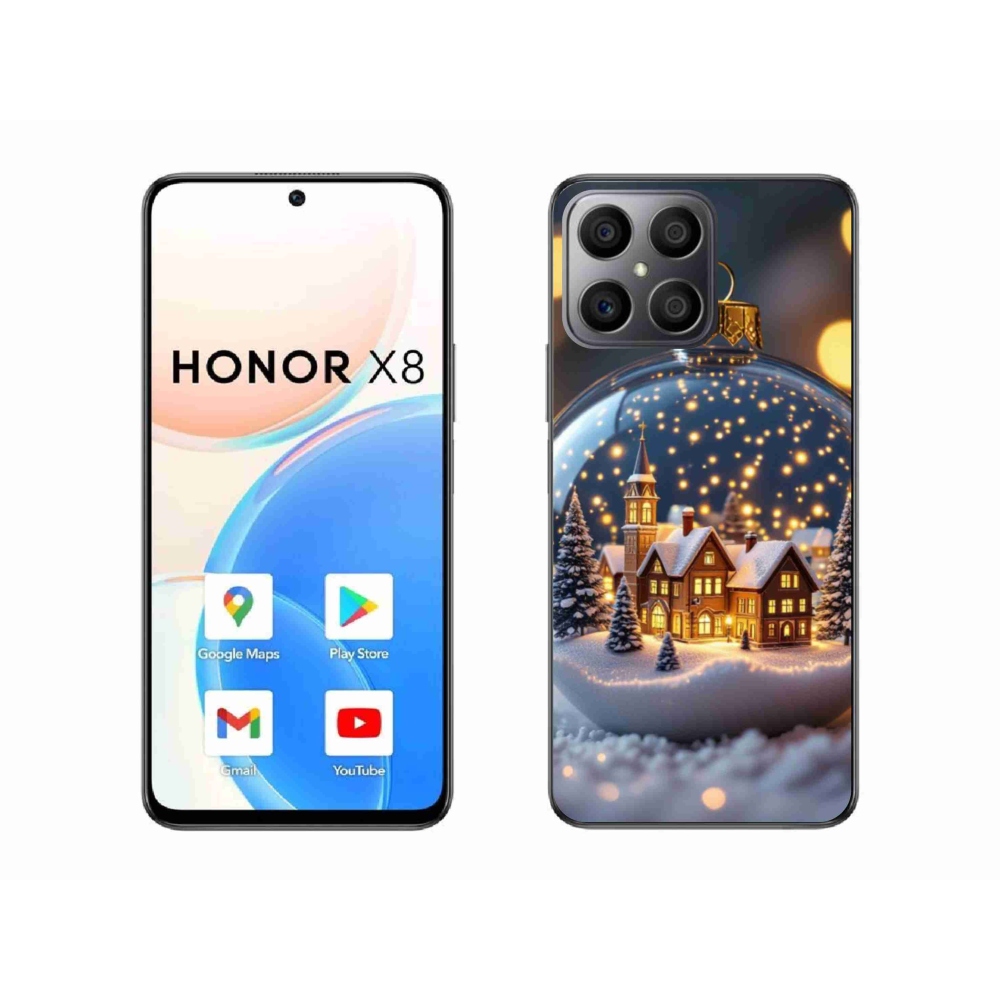 Gél borítás mmCase a Honor X8-hoz - Karácsonyi golyók 4