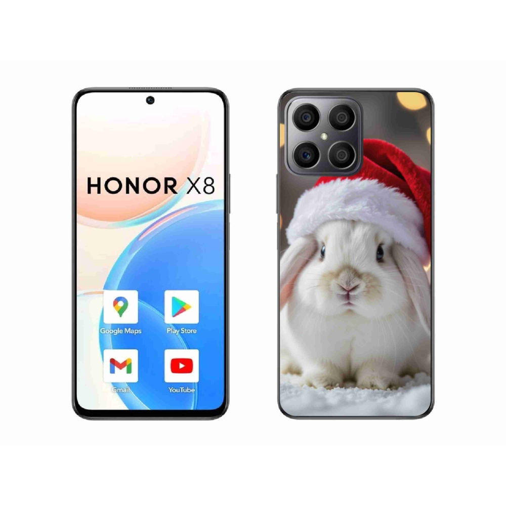 Zselés borítás mmCase a Honor X8-hoz - Karácsonyi nyuszi