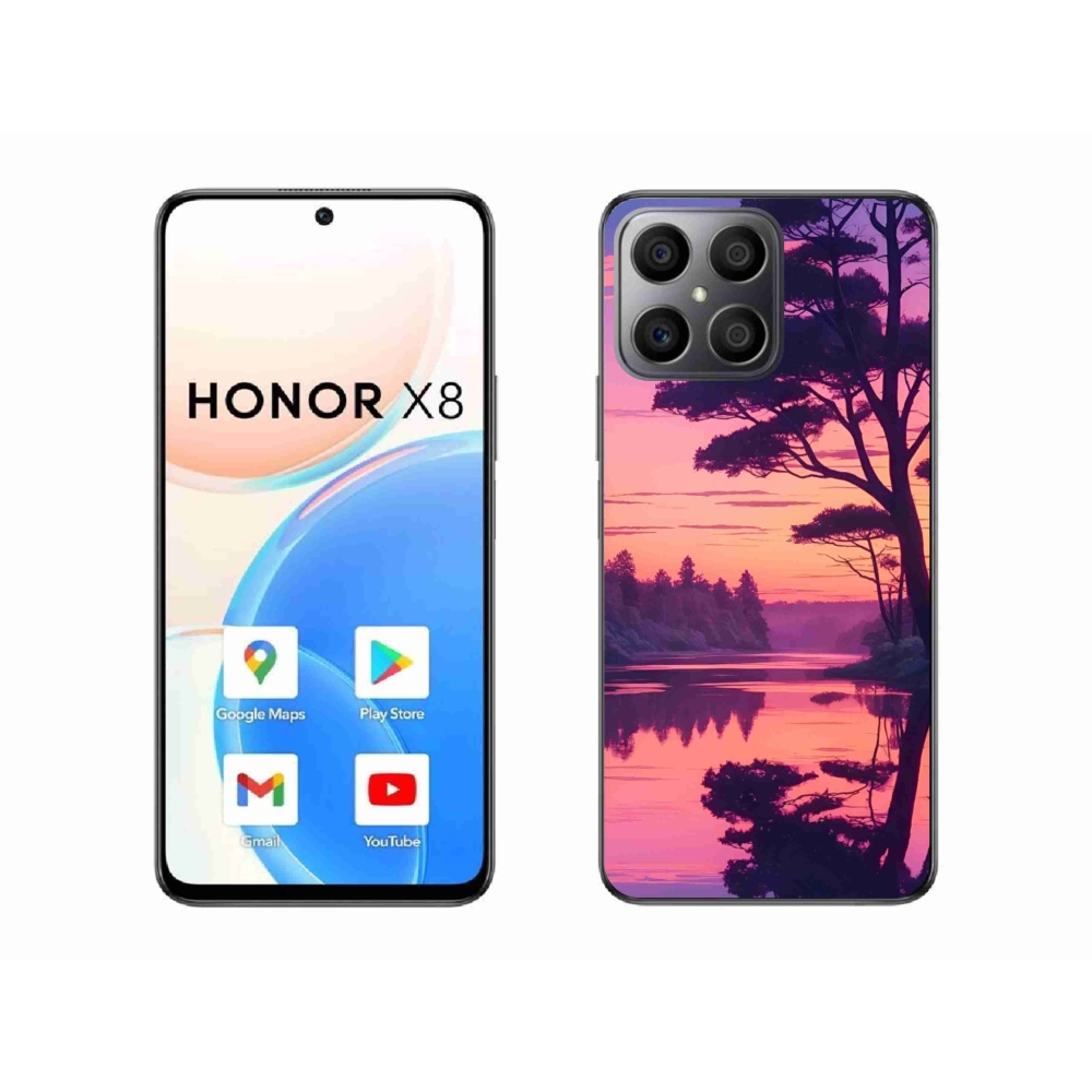 Zselés borítás mmCase a Honor X8-hoz - naplemente a tó felett