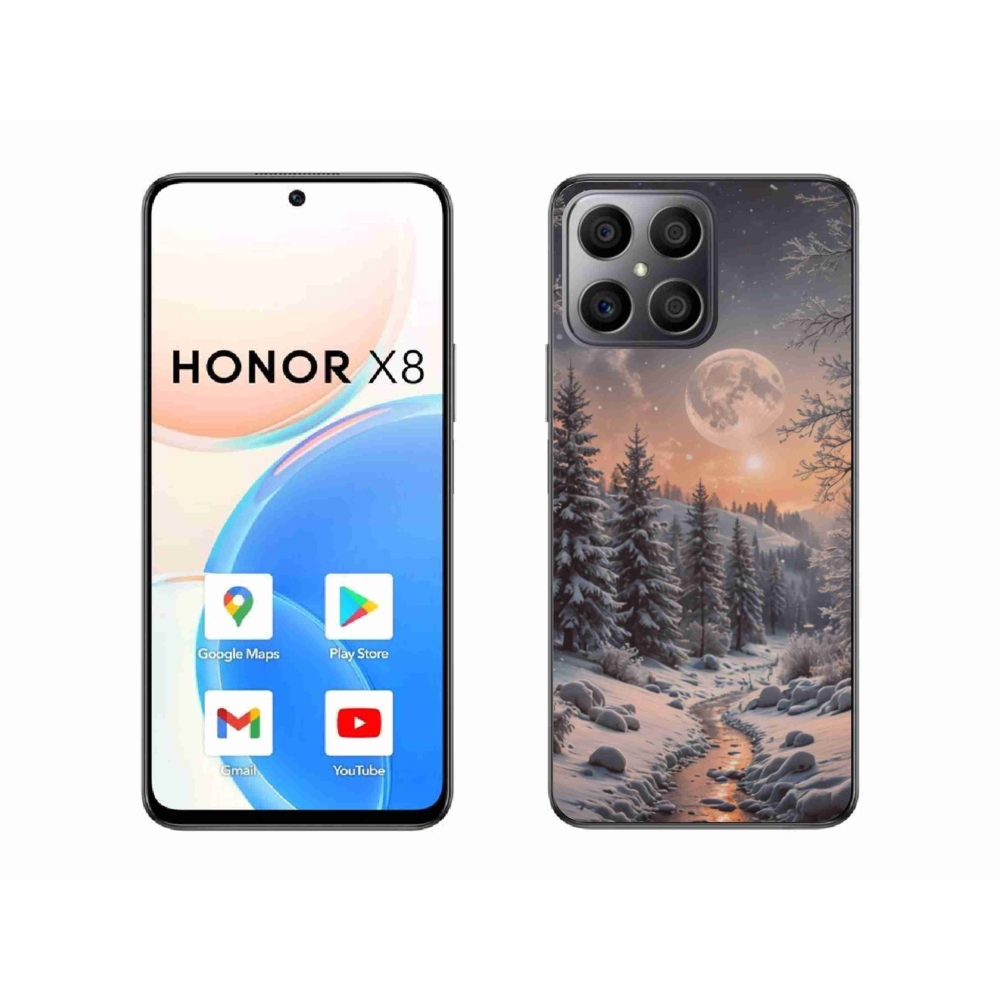 Zselés borítás mmCase a Honor X8-hoz - téli táj 2