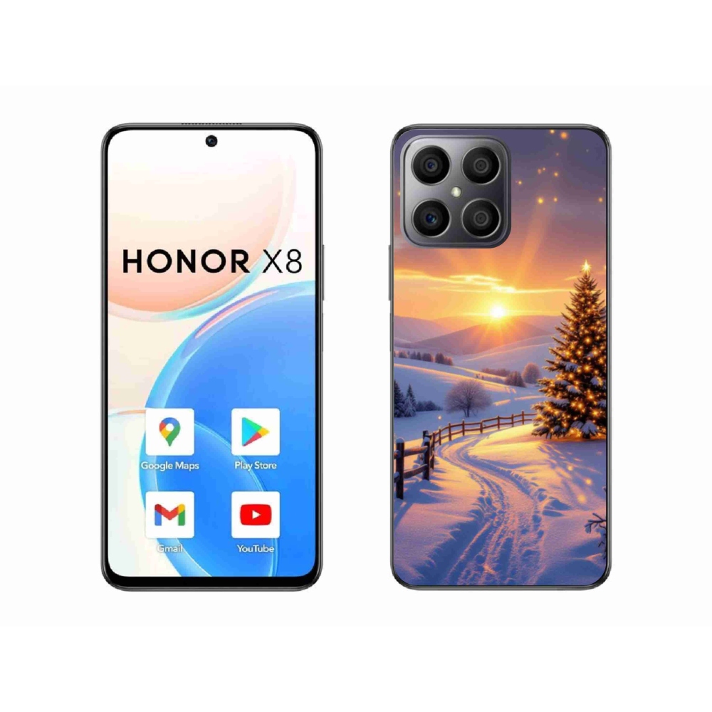 Zselés borítás mmCase a Honor X8-hoz - téli tájkép