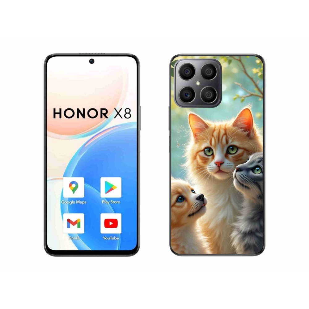 Zselés borítás mmCase a Honor X8-hoz - állati barátság 2
