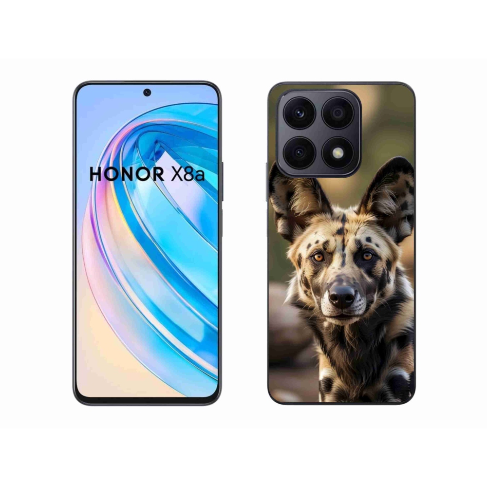 Gél borítás mmCase a Honor X8a számára - Afrikai vadkutya