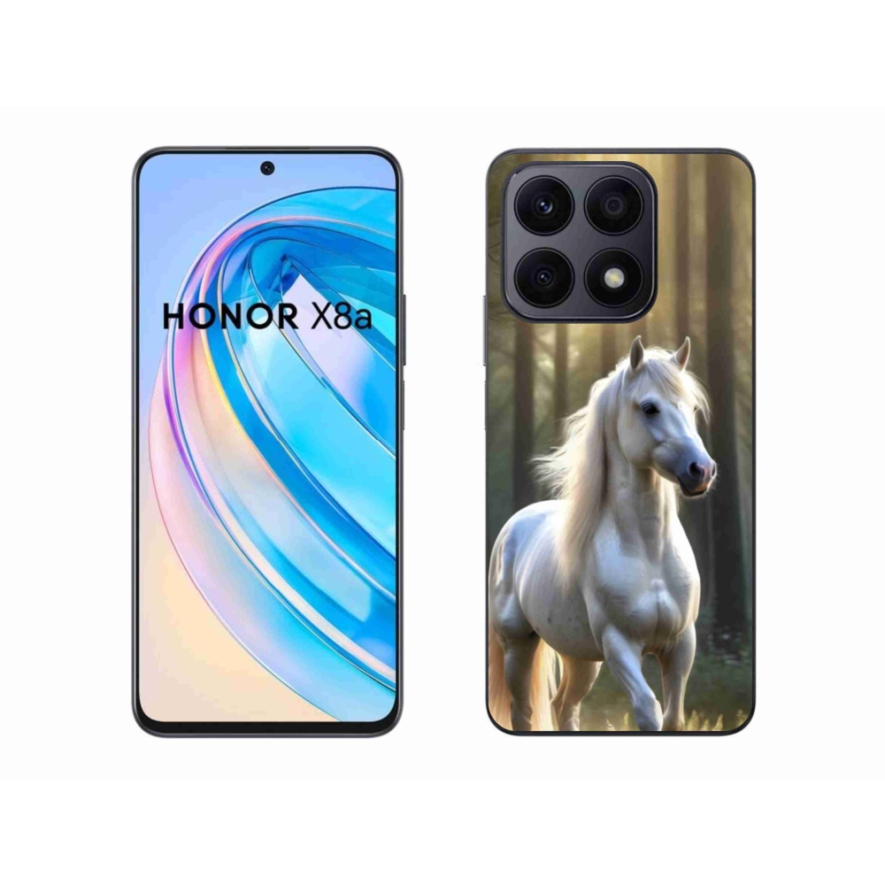 Zselés borítás mmCase a Honor X8a készülékhez - fehér ló 3