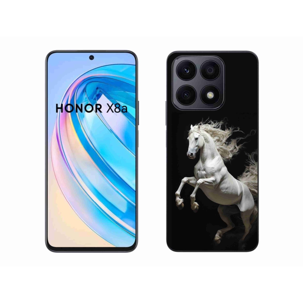 Zselés borítás mmCase a Honor X8a számára - fehér ló 4