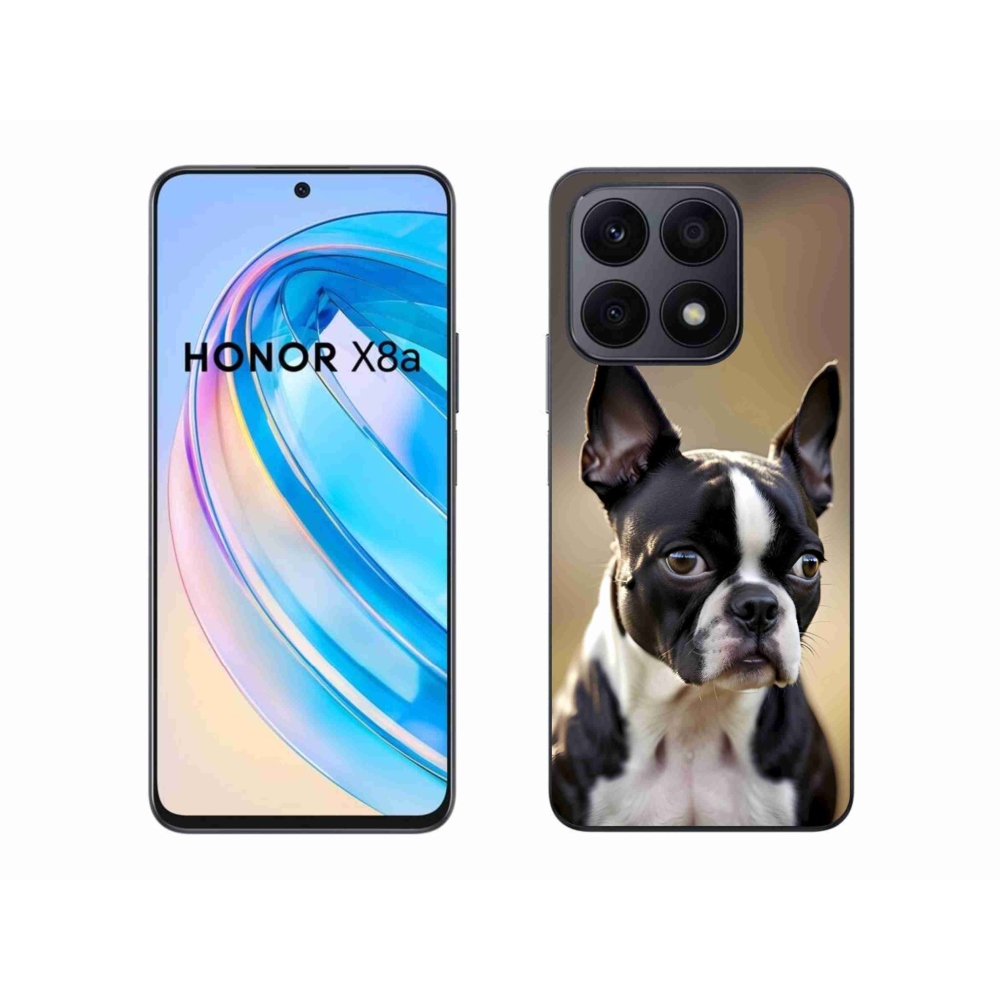 Zselés borítás mmCase a Honor X8a készülékhez - Boston Terrier