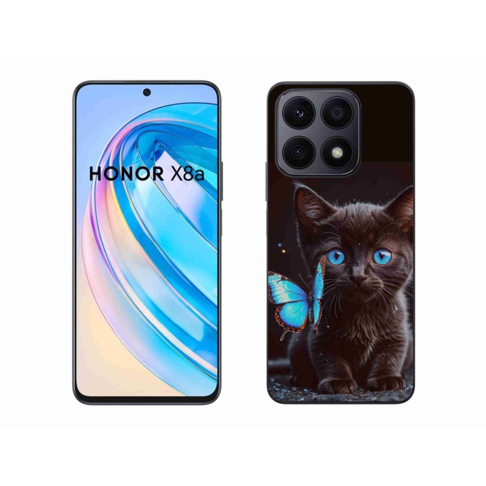 Zselés borítás mmCase a Honor X8a készülékhez - fekete cica 3
