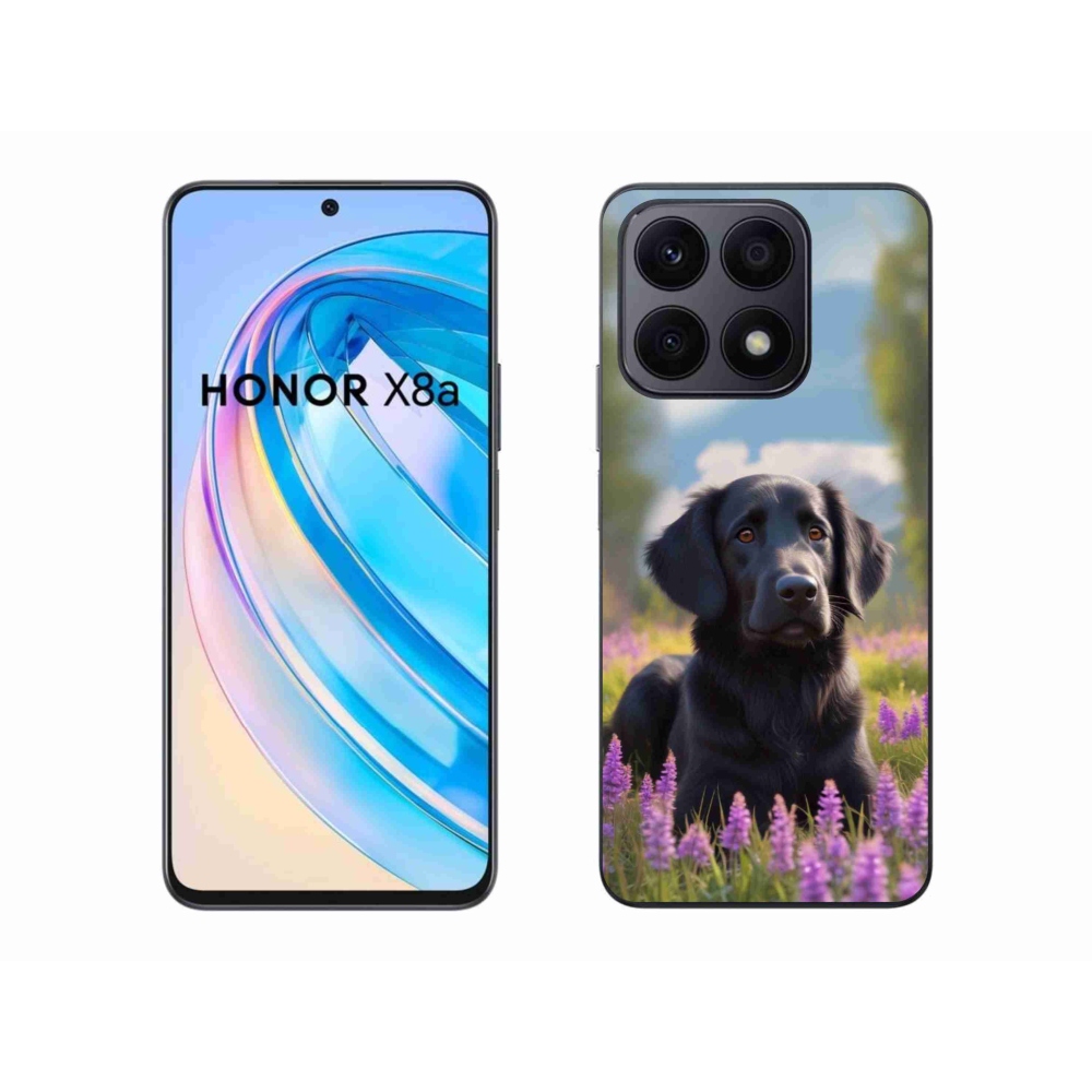 Zselés borítás mmCase a Honor X8a készülékhez - elegáns fekete retriever