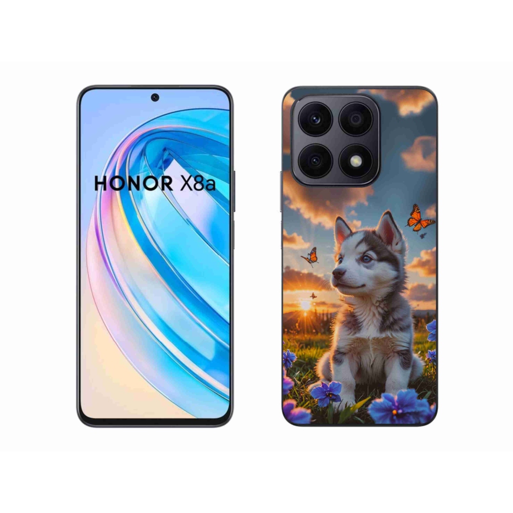 Zselés borítás mmCase a Honor X8a számára - husky naplementében