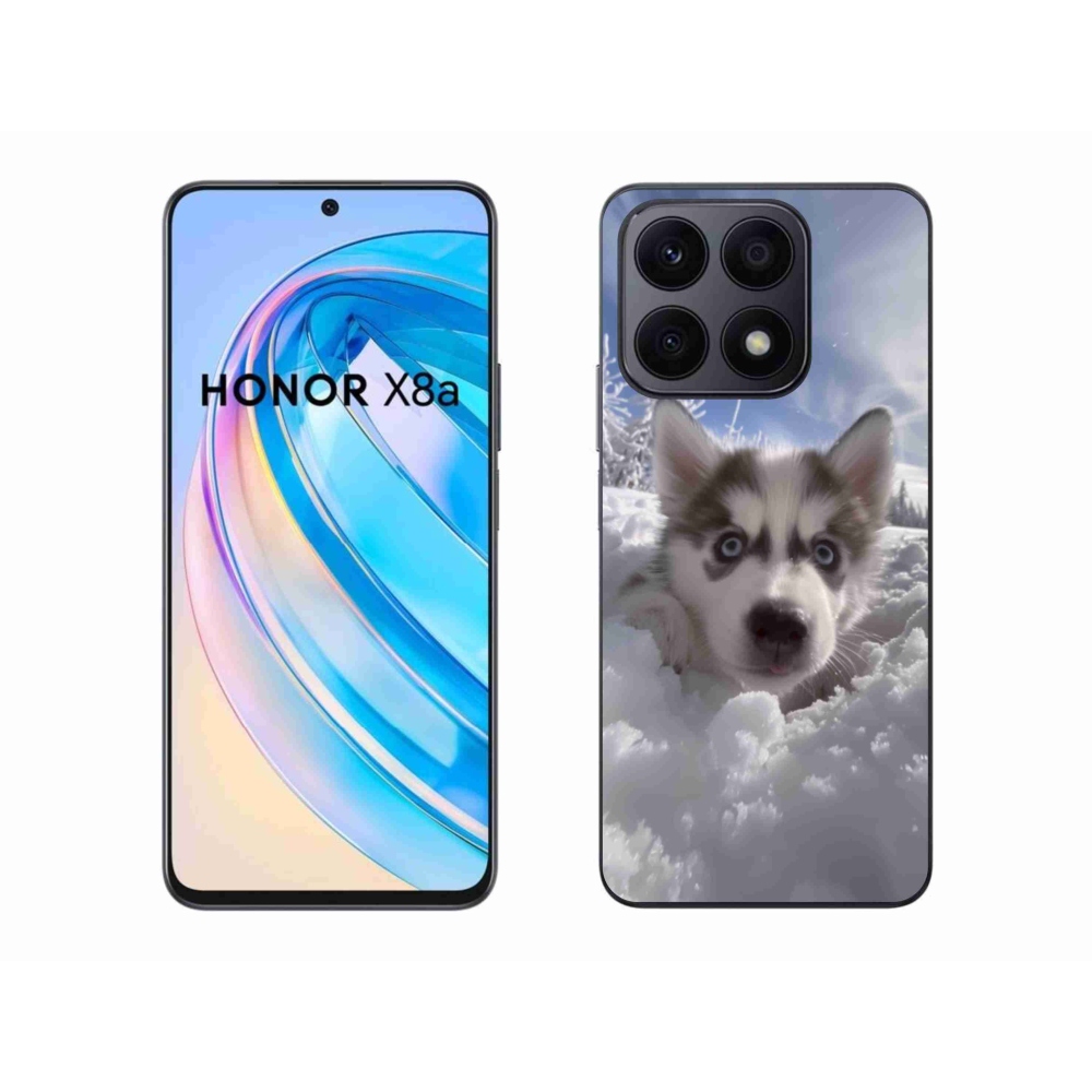 Zselés borítás mmCase a Honor X8a számára - husky a hóban