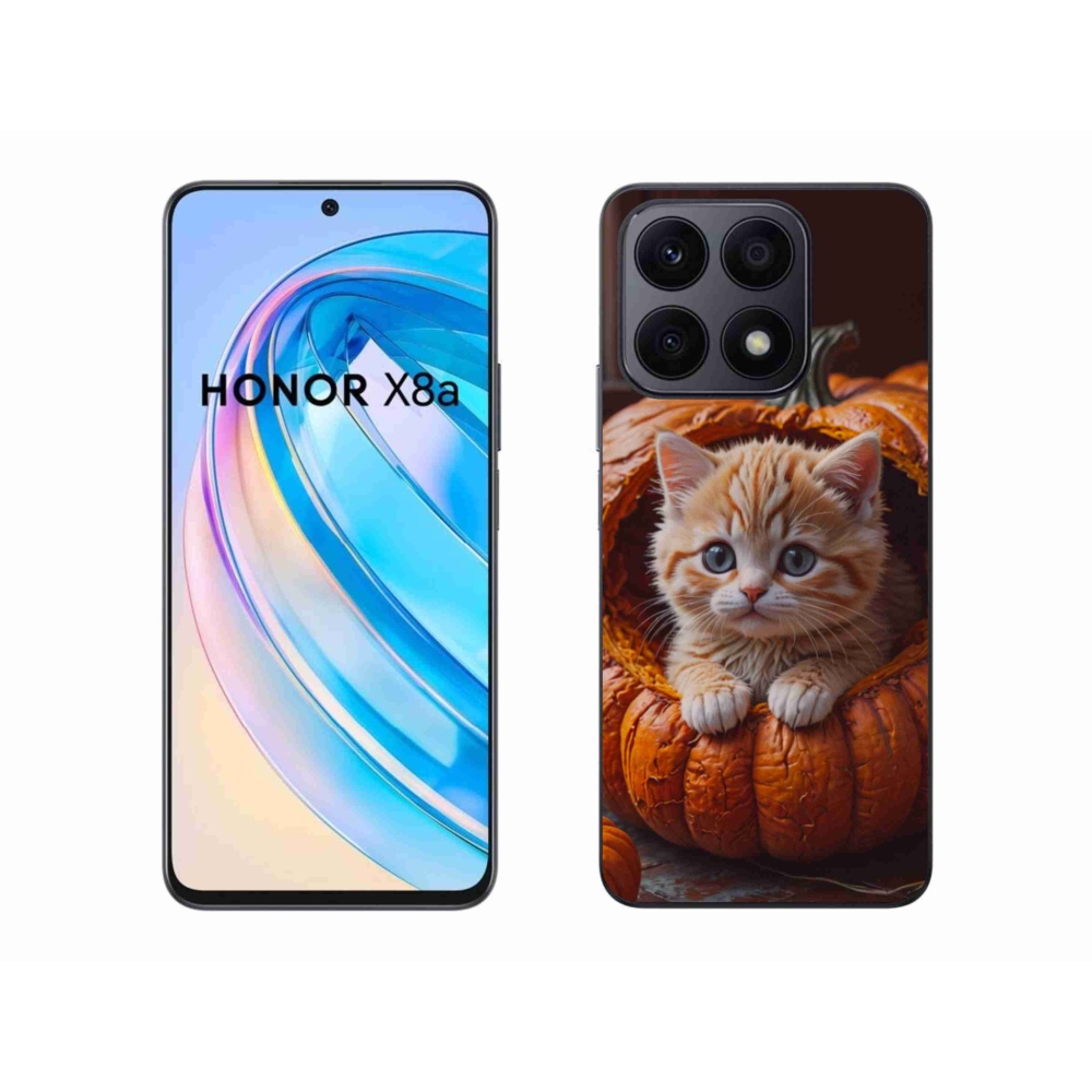 Zselés borítás mmCase a Honor X8a készülékhez - cica és tök 2
