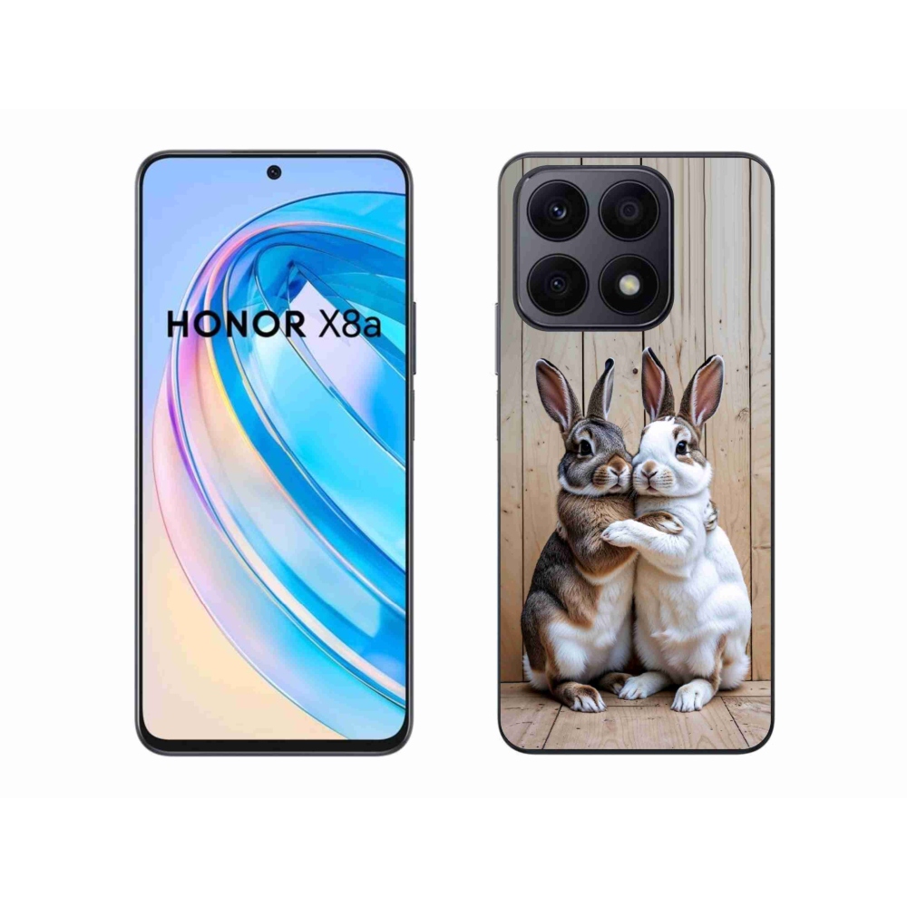Zselés borítás mmCase a Honor X8a készülékhez - nyúlpár
