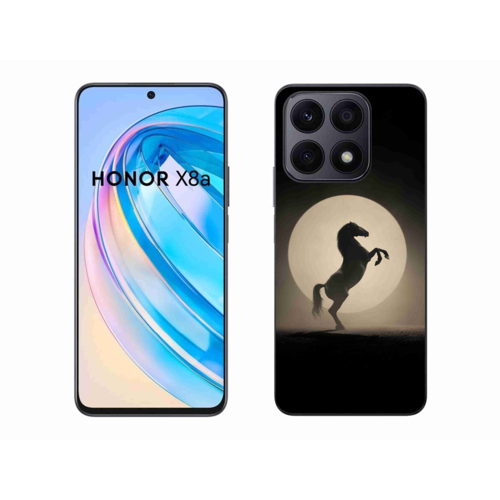 Zselés borítás mmCase a Honor X8a számára - ló sziluettben