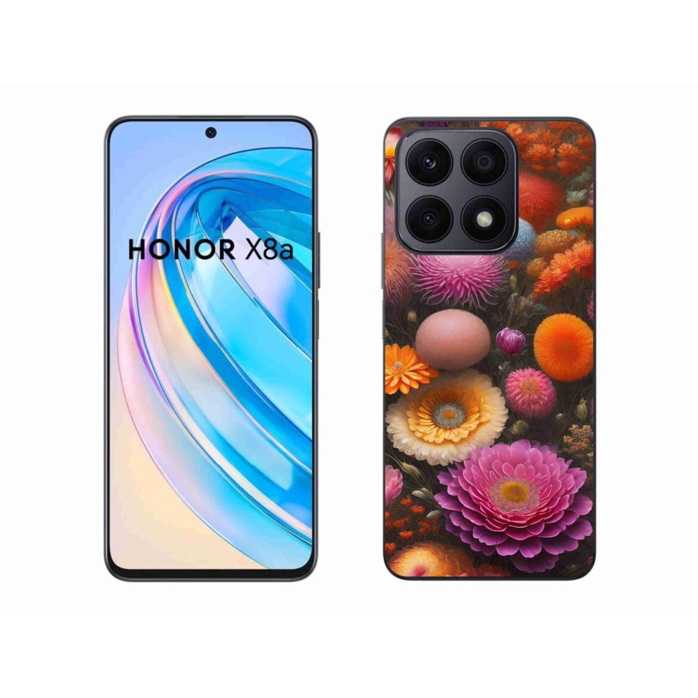 Gél borító mmCase a Honor X8a számára - virágos kompozíció