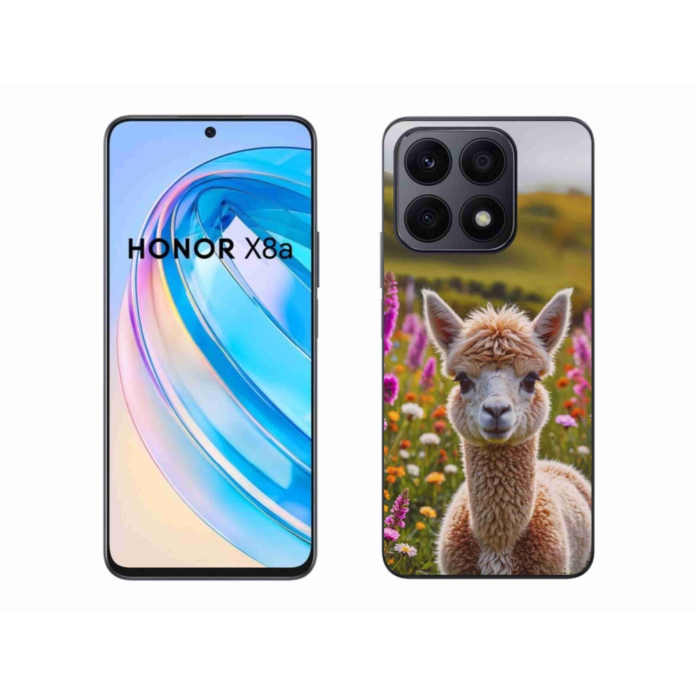 Zselés borítás mmCase a Honor X8a számára - láma a réten
