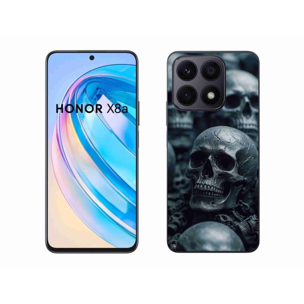 Zselés borítás mmCase a Honor X8a számára - koponya 2