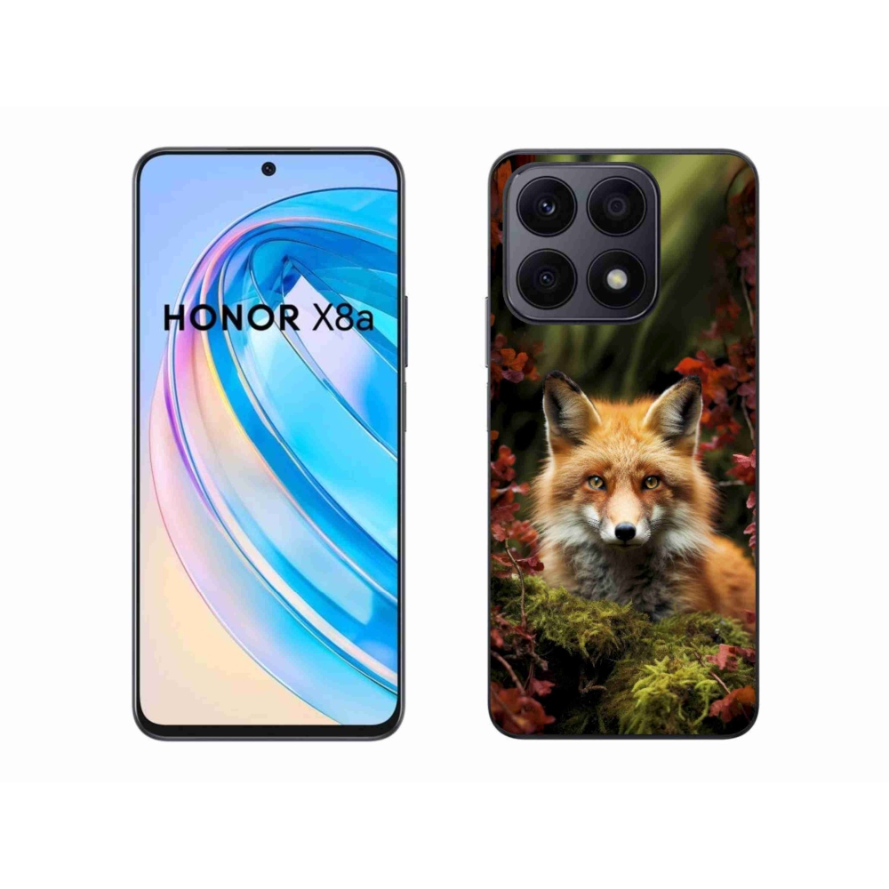 Zselés borítás mmCase a Honor X8a számára - róka az erdőben